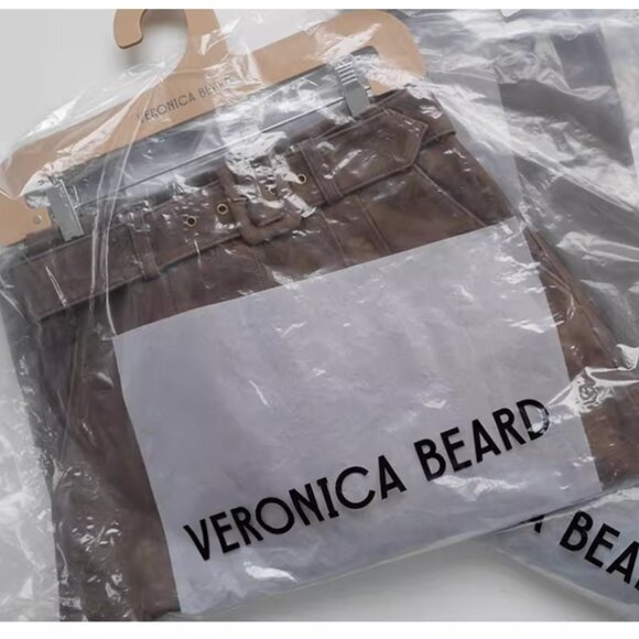 NWT Veronica Beard Alexie Belted Suede A-Line Skirt Mocha Camel Brown Quiet Lux - Picture 6 of 11